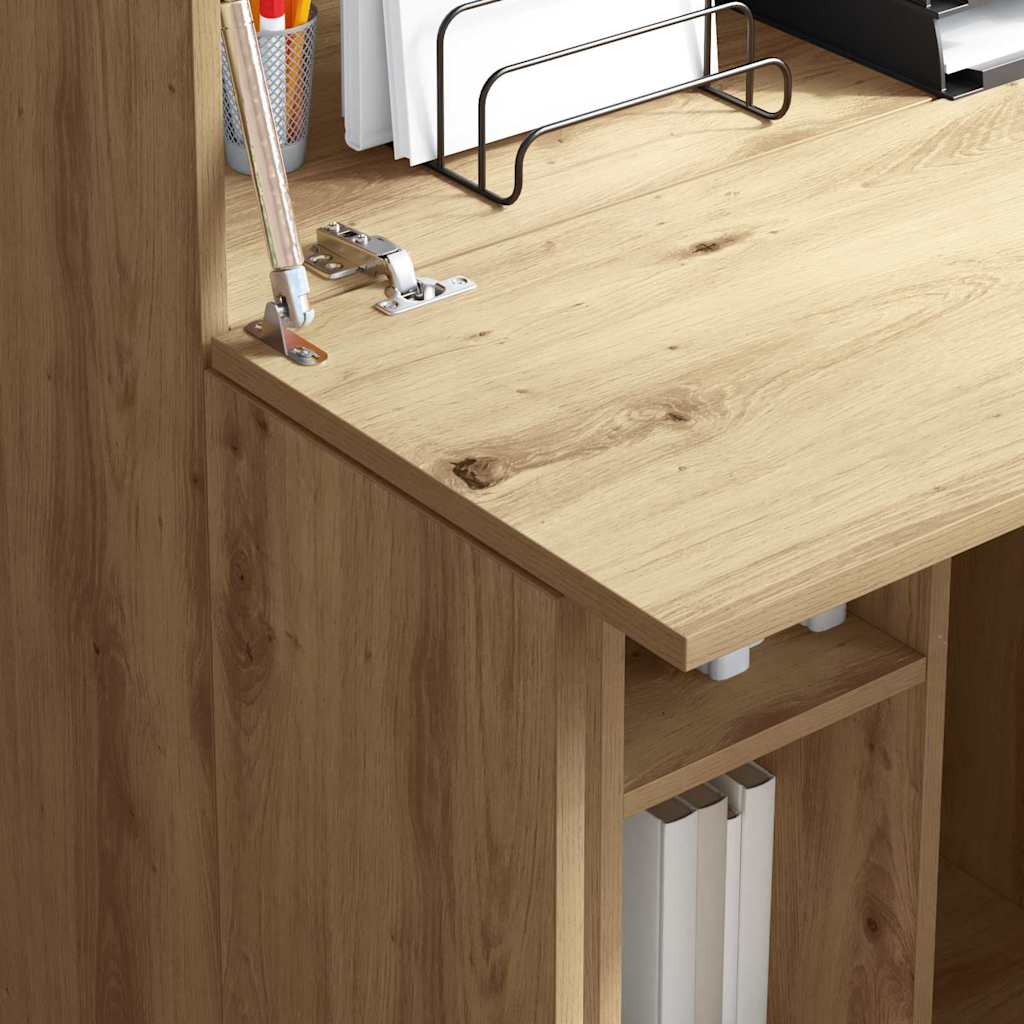 Bureau Artisan Eiken 71,5 x 31,5 x 106,5 cm Bewerkt hout is nu te koop bij PeponiXL, paradijselijk wonen!