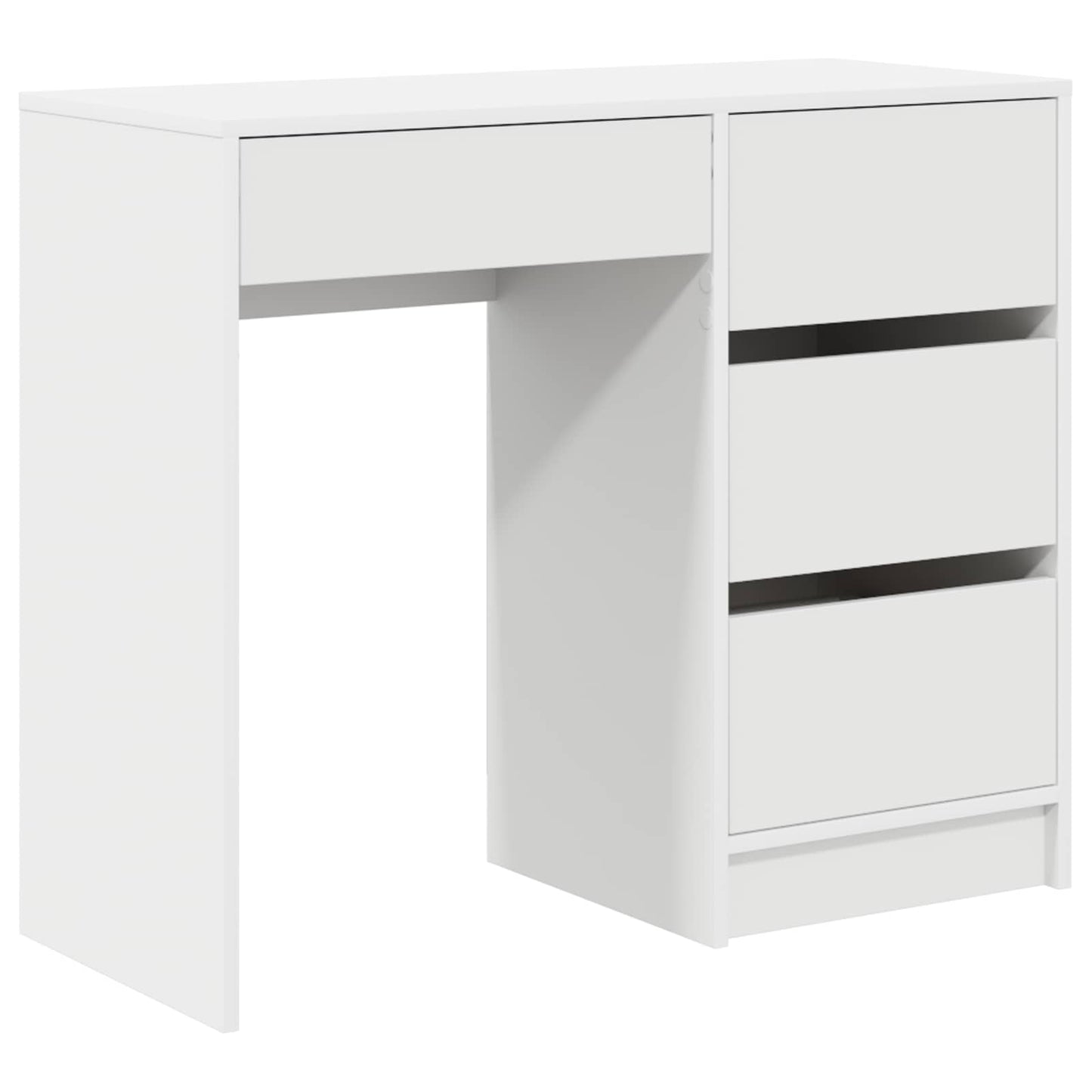 Bureau met lade met opslag Wit 90 x 37,5 x 75 cm Bewerkt hout is nu te koop bij PeponiXL, paradijselijk wonen!