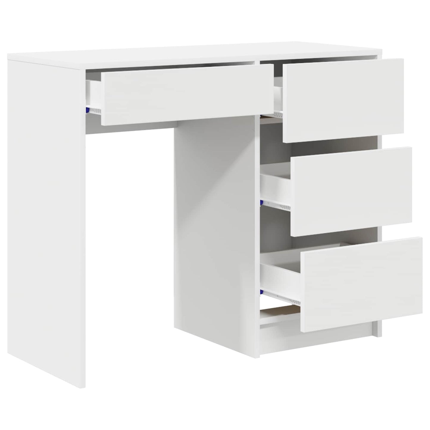 Bureau met lade met opslag Wit 90 x 37,5 x 75 cm Bewerkt hout is nu te koop bij PeponiXL, paradijselijk wonen!
