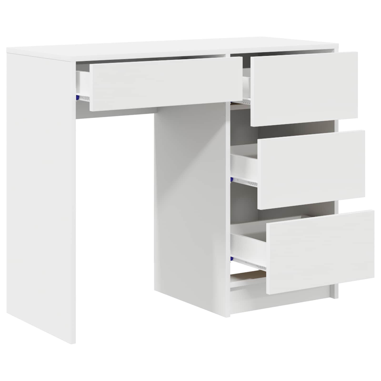 Bureau met lade met opslag Wit 90 x 37,5 x 75 cm Bewerkt hout is nu te koop bij PeponiXL, paradijselijk wonen!