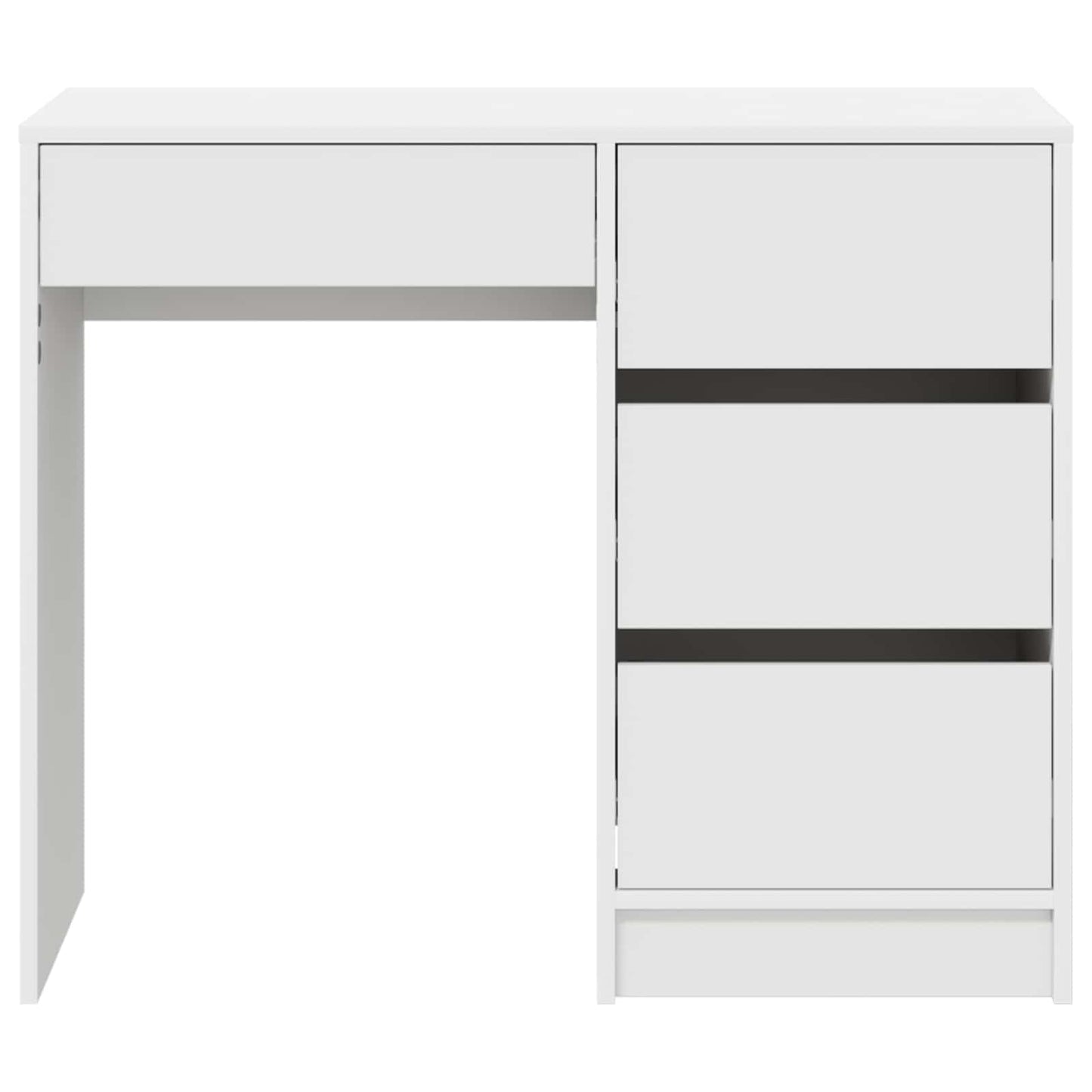 Bureau met lade met opslag Wit 90 x 37,5 x 75 cm Bewerkt hout is nu te koop bij PeponiXL, paradijselijk wonen!