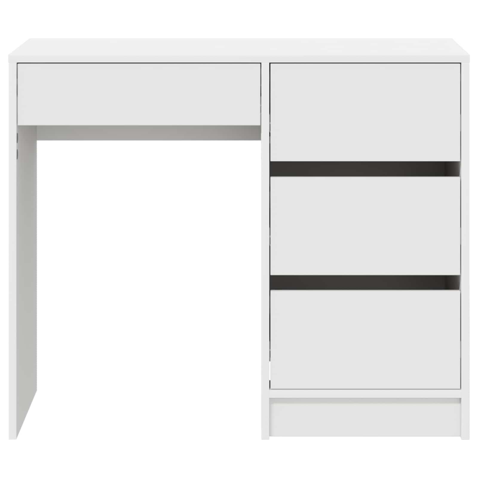 Bureau met lade met opslag Wit 90 x 37,5 x 75 cm Bewerkt hout is nu te koop bij PeponiXL, paradijselijk wonen!