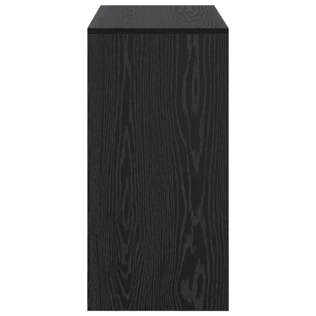 Bureau met lade Zwart Eiken 90 x 37,5 x 75 cm Bewerkt hout is nu te koop bij PeponiXL, paradijselijk wonen!