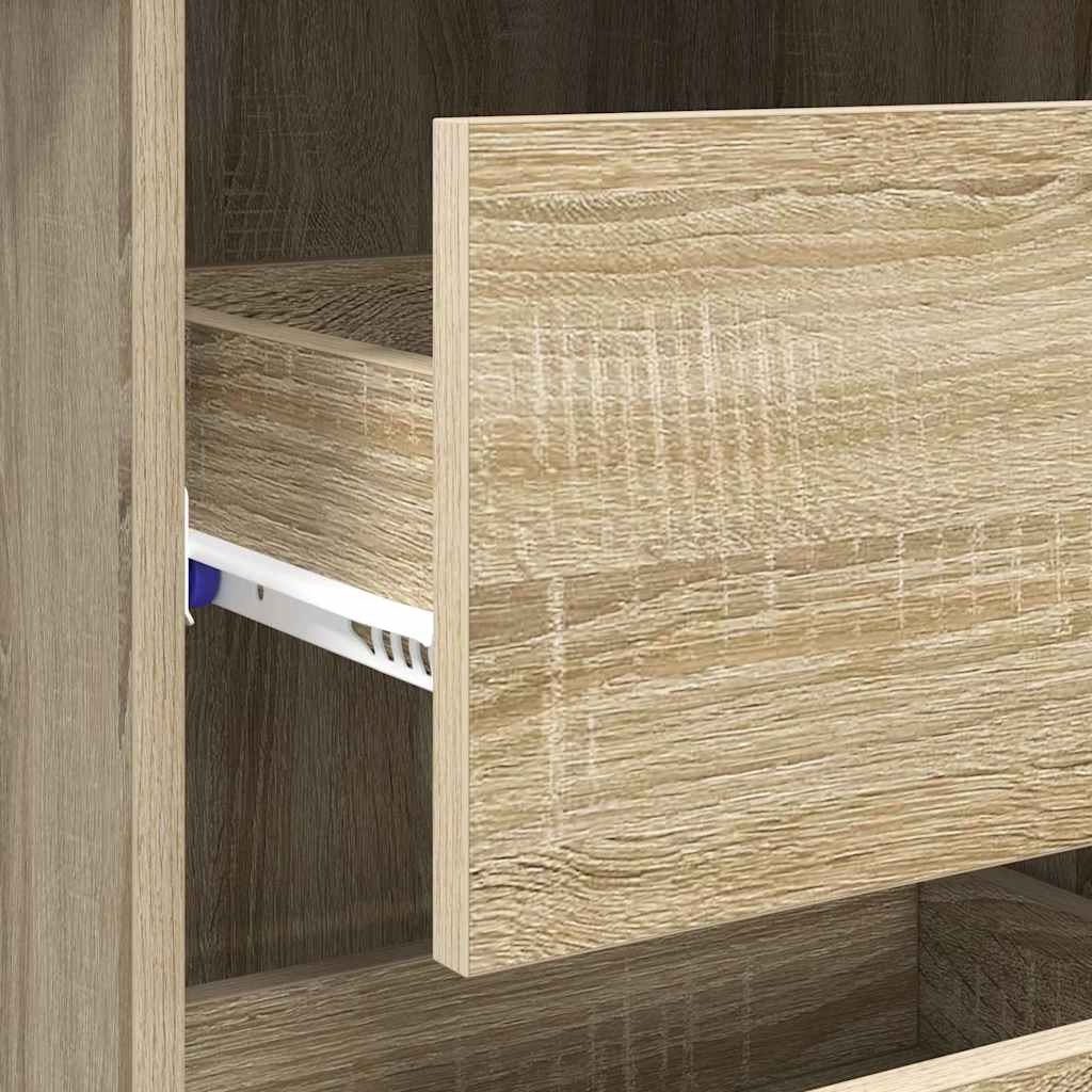 Bureau met lade Sonoma Eiken 90 x 37,5 x 75 cm Bewerkt hout is nu te koop bij PeponiXL, paradijselijk wonen!