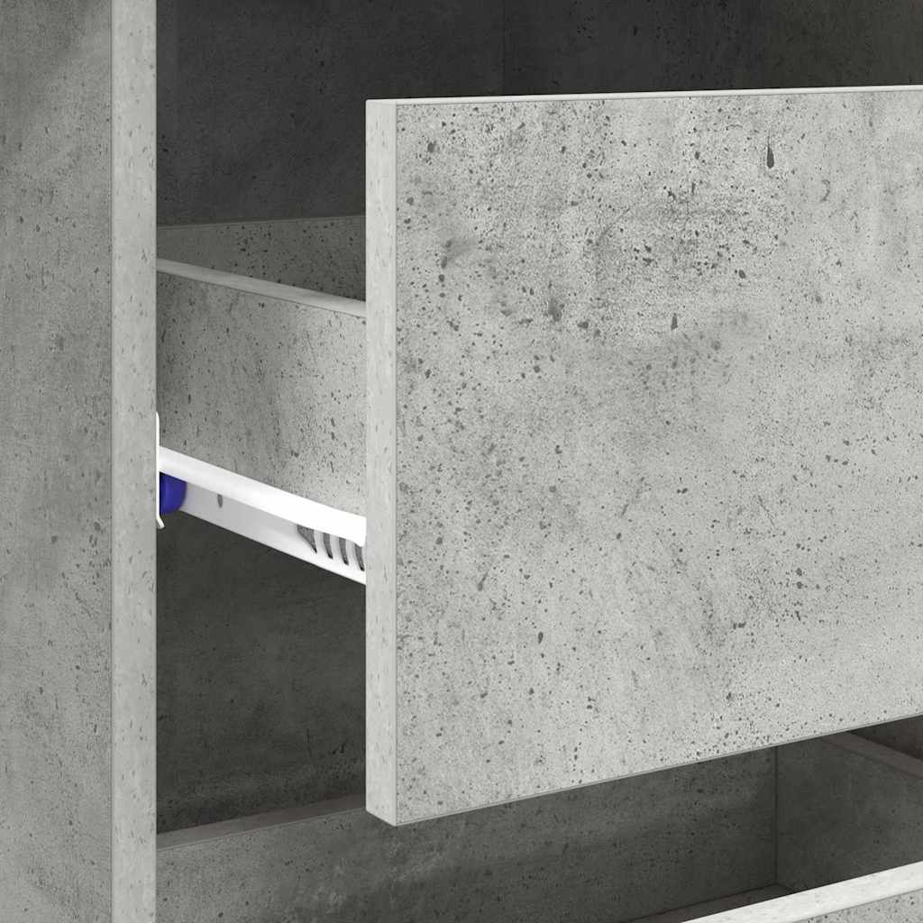 Bureau met lade Beton Grijs 90 x 37,5 x 75 cm Bewerkt hout is nu te koop bij PeponiXL, paradijselijk wonen!