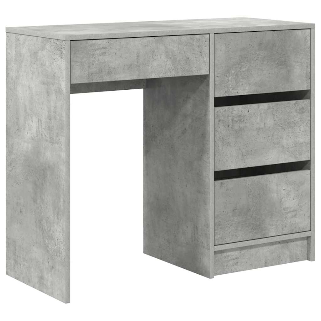 Bureau met lade Beton Grijs 90 x 37,5 x 75 cm Bewerkt hout is nu te koop bij PeponiXL, paradijselijk wonen!