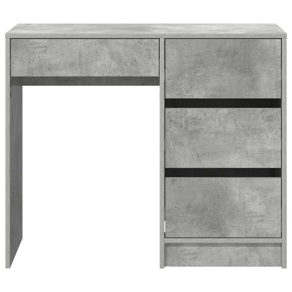 Bureau met lade Beton Grijs 90 x 37,5 x 75 cm Bewerkt hout is nu te koop bij PeponiXL, paradijselijk wonen!