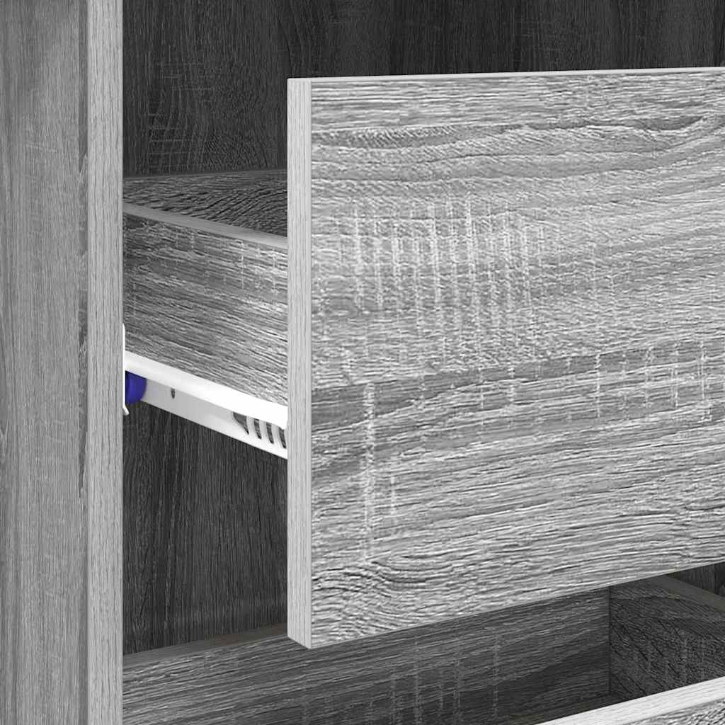 Bureau met lade Grijs Sonoma 90 x 37,5 x 75 cm Bewerkt hout is nu te koop bij PeponiXL, paradijselijk wonen!