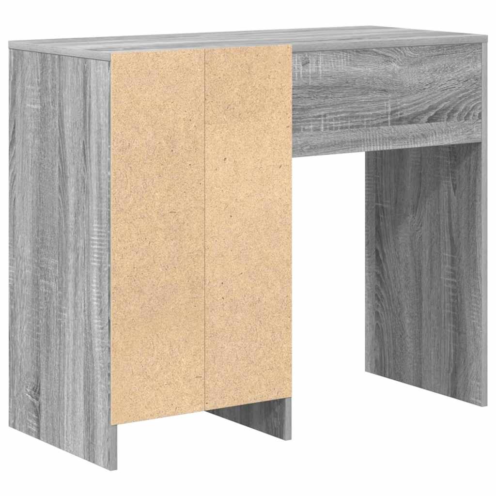 Bureau met lade Grijs Sonoma 90 x 37,5 x 75 cm Bewerkt hout is nu te koop bij PeponiXL, paradijselijk wonen!