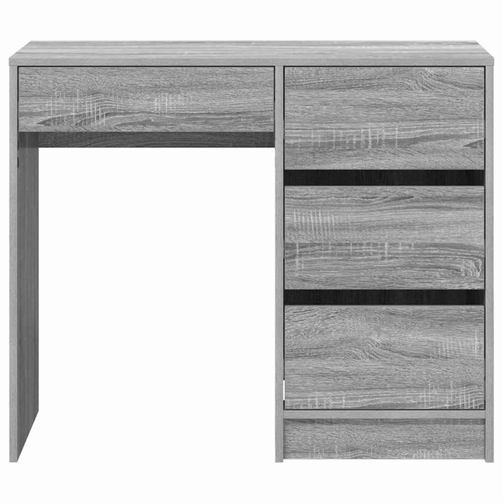 Bureau met lade Grijs Sonoma 90 x 37,5 x 75 cm Bewerkt hout is nu te koop bij PeponiXL, paradijselijk wonen!