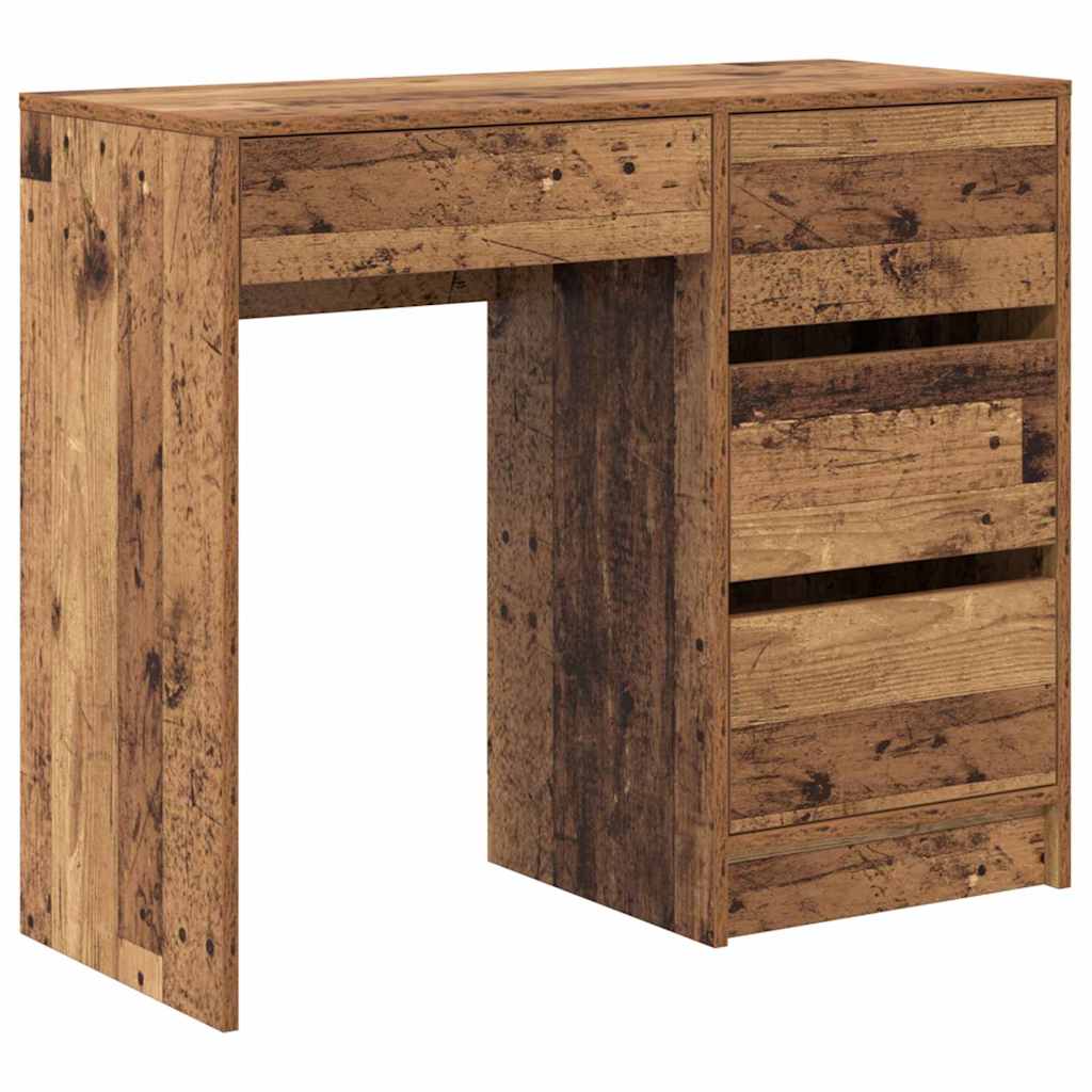 Bureau met lade Oud Hout 90 x 37,5 x 75 cm Bewerkt hout is nu te koop bij PeponiXL, paradijselijk wonen!