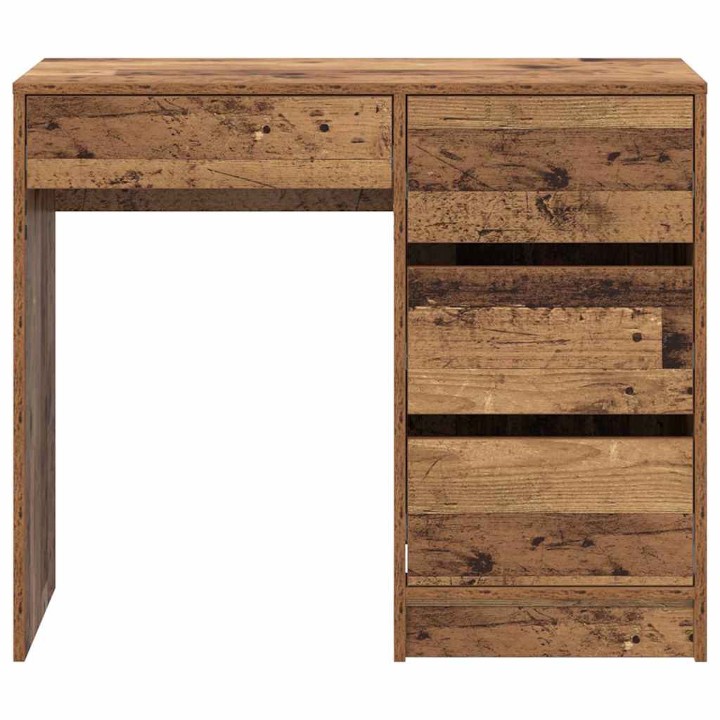 Bureau met lade Oud Hout 90 x 37,5 x 75 cm Bewerkt hout is nu te koop bij PeponiXL, paradijselijk wonen!
