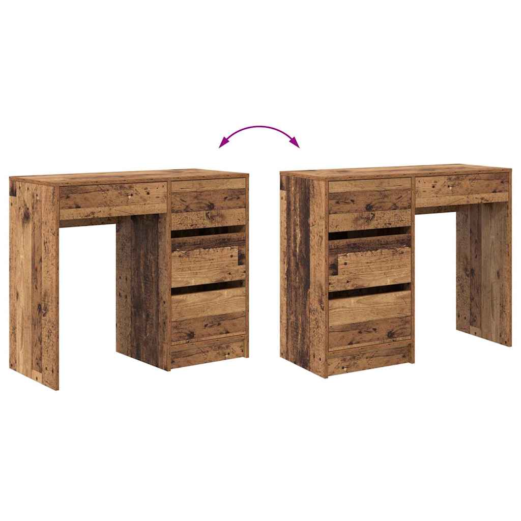 Bureau met lade Oud Hout 90 x 37,5 x 75 cm Bewerkt hout is nu te koop bij PeponiXL, paradijselijk wonen!