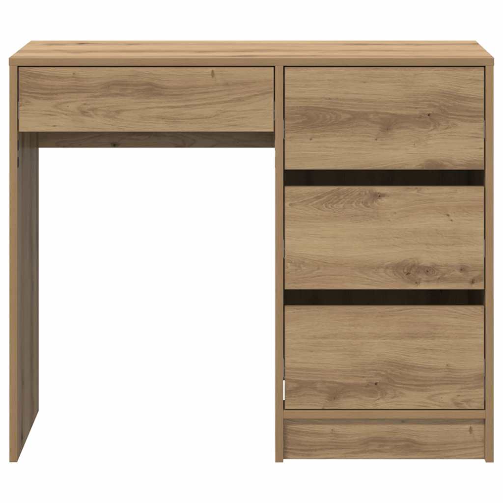 Bureau met lade Artisan Eiken 90 x 37,5 x 75 cm Bewerkt hout is nu te koop bij PeponiXL, paradijselijk wonen!