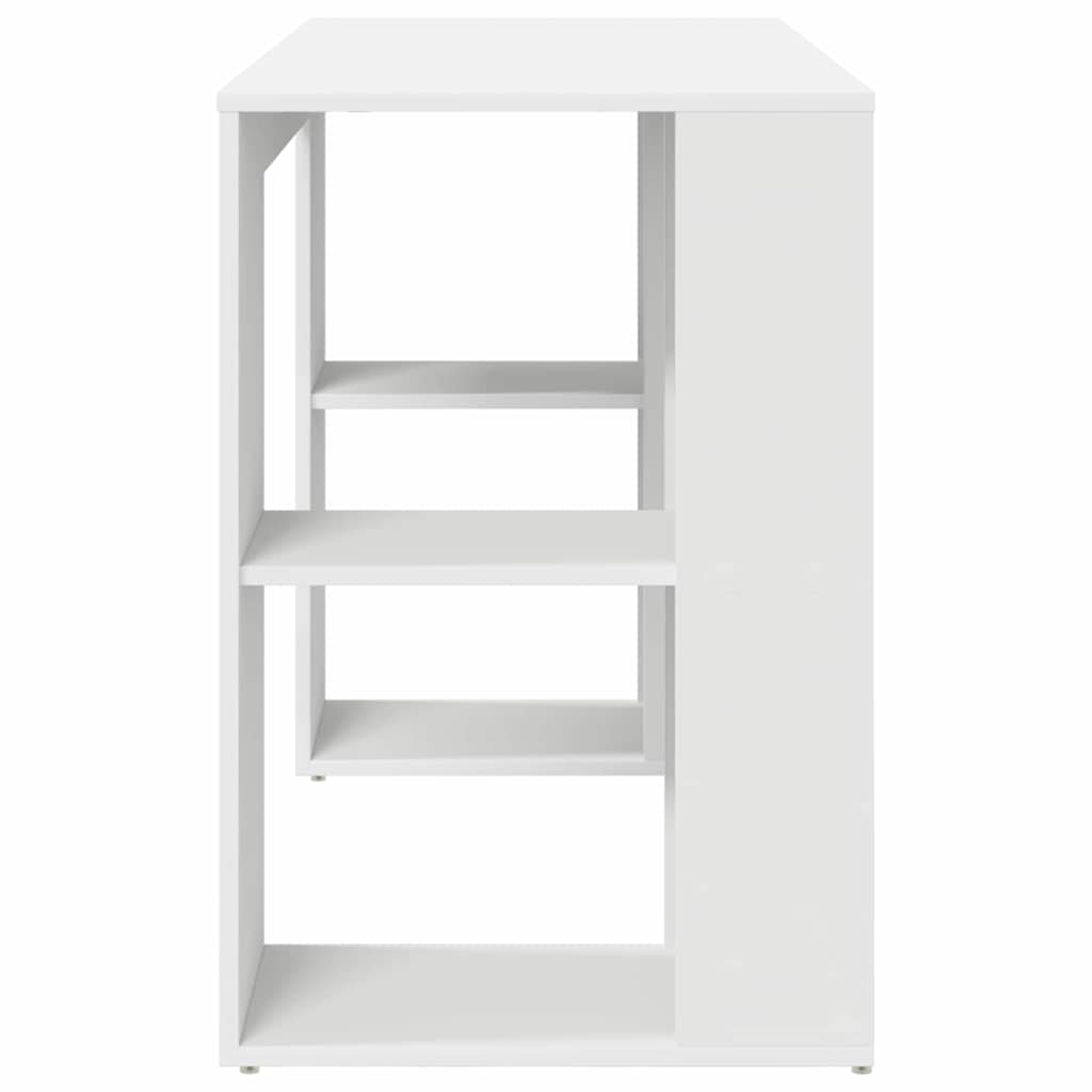 Bureau met plank met opslag Wit 130 x 50.5 x 75 cm Bewerkt hout is nu te koop bij PeponiXL, paradijselijk wonen!