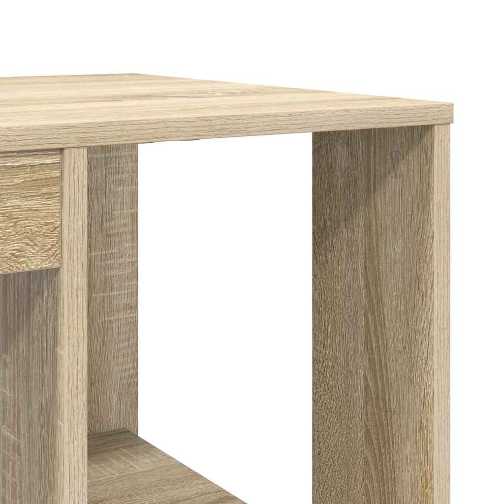 Bureau met plank Sonoma Eiken 130 x 50.5 x 75 cm Bewerkt hout is nu te koop bij PeponiXL, paradijselijk wonen!
