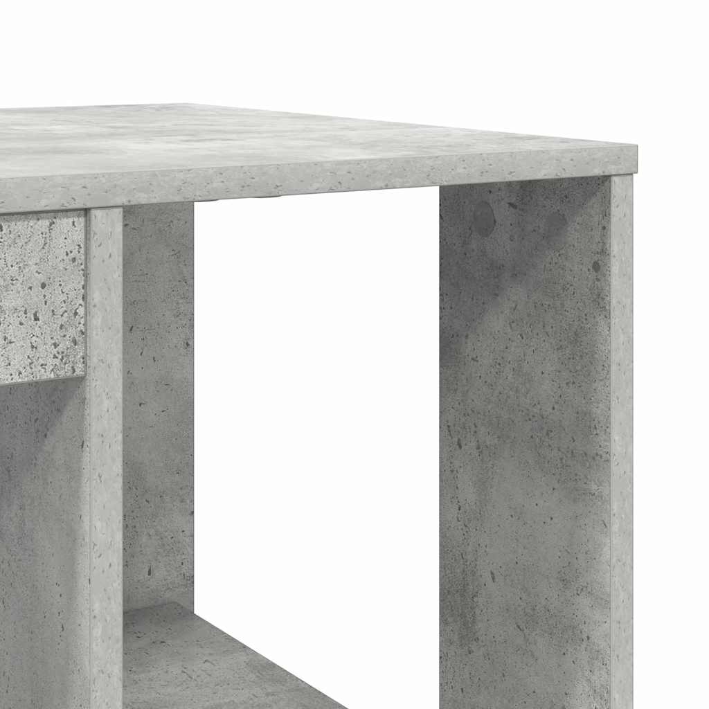 Bureau met plank Beton Grijs 130 x 50.5 x 75 cm Bewerkt hout is nu te koop bij PeponiXL, paradijselijk wonen!