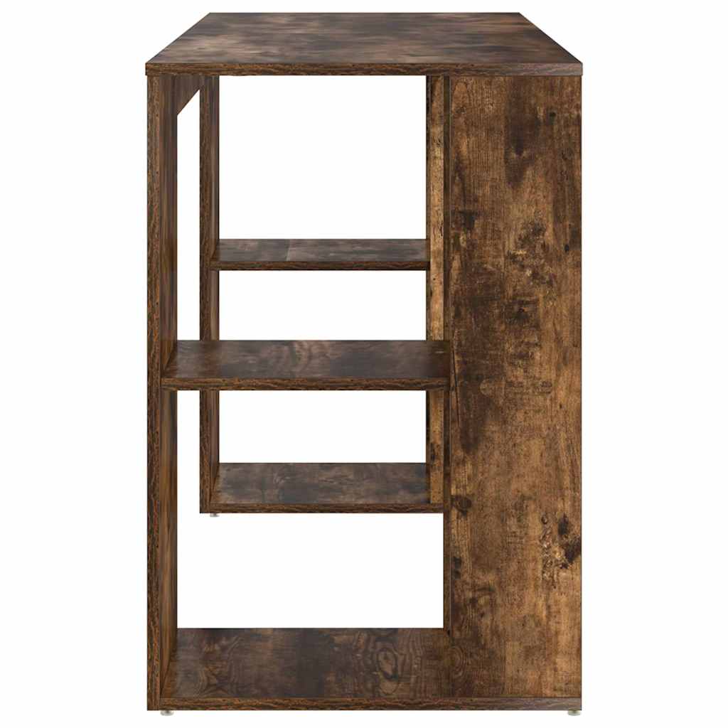 Bureau met plank Gerookt eiken 130 x 50.5 x 75 cm Bewerkt hout is nu te koop bij PeponiXL, paradijselijk wonen!