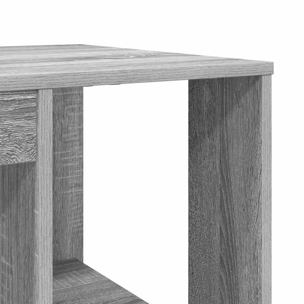 Bureau met plank Grijs Sonoma 130 x 50.5 x 75 cm Bewerkt hout is nu te koop bij PeponiXL, paradijselijk wonen!
