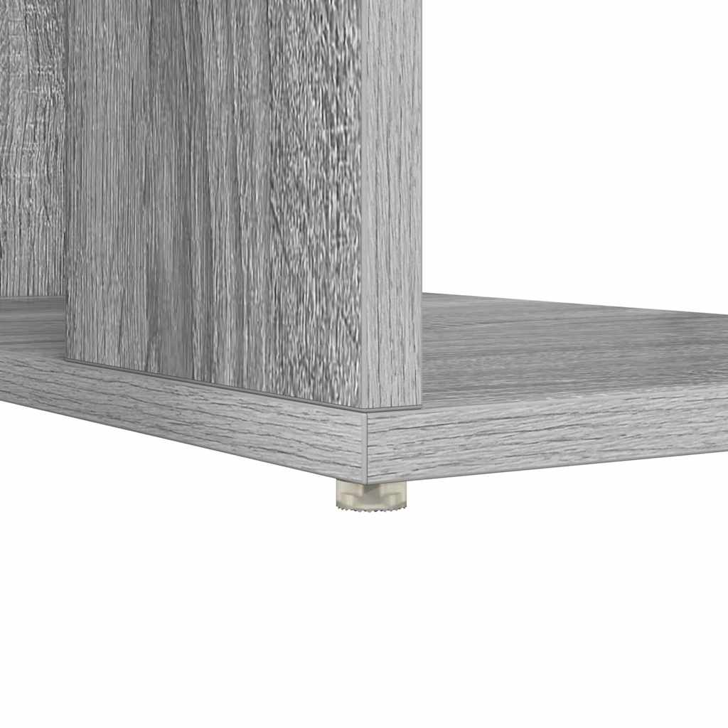 Bureau met plank Grijs Sonoma 130 x 50.5 x 75 cm Bewerkt hout is nu te koop bij PeponiXL, paradijselijk wonen!