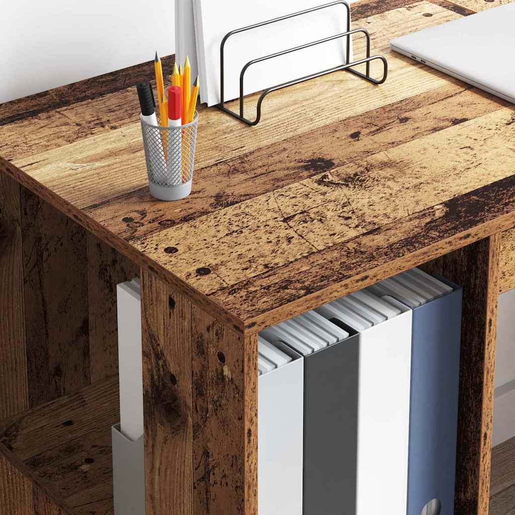 Bureau met plank Oud Hout 130 x 50.5 x 75 cm Bewerkt hout is nu te koop bij PeponiXL, paradijselijk wonen!