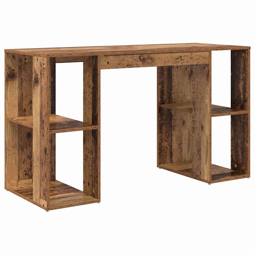 Bureau met plank Oud Hout 130 x 50.5 x 75 cm Bewerkt hout is nu te koop bij PeponiXL, paradijselijk wonen!