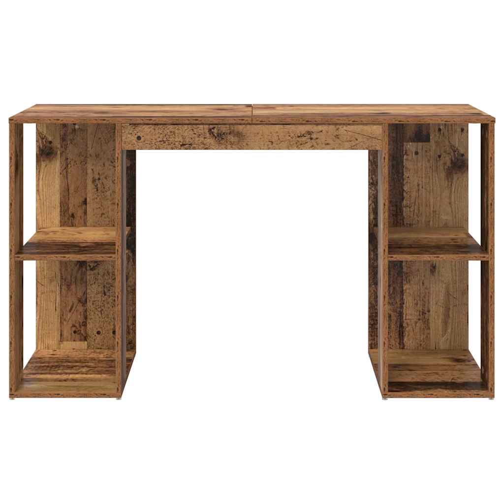 Bureau met plank Oud Hout 130 x 50.5 x 75 cm Bewerkt hout is nu te koop bij PeponiXL, paradijselijk wonen!