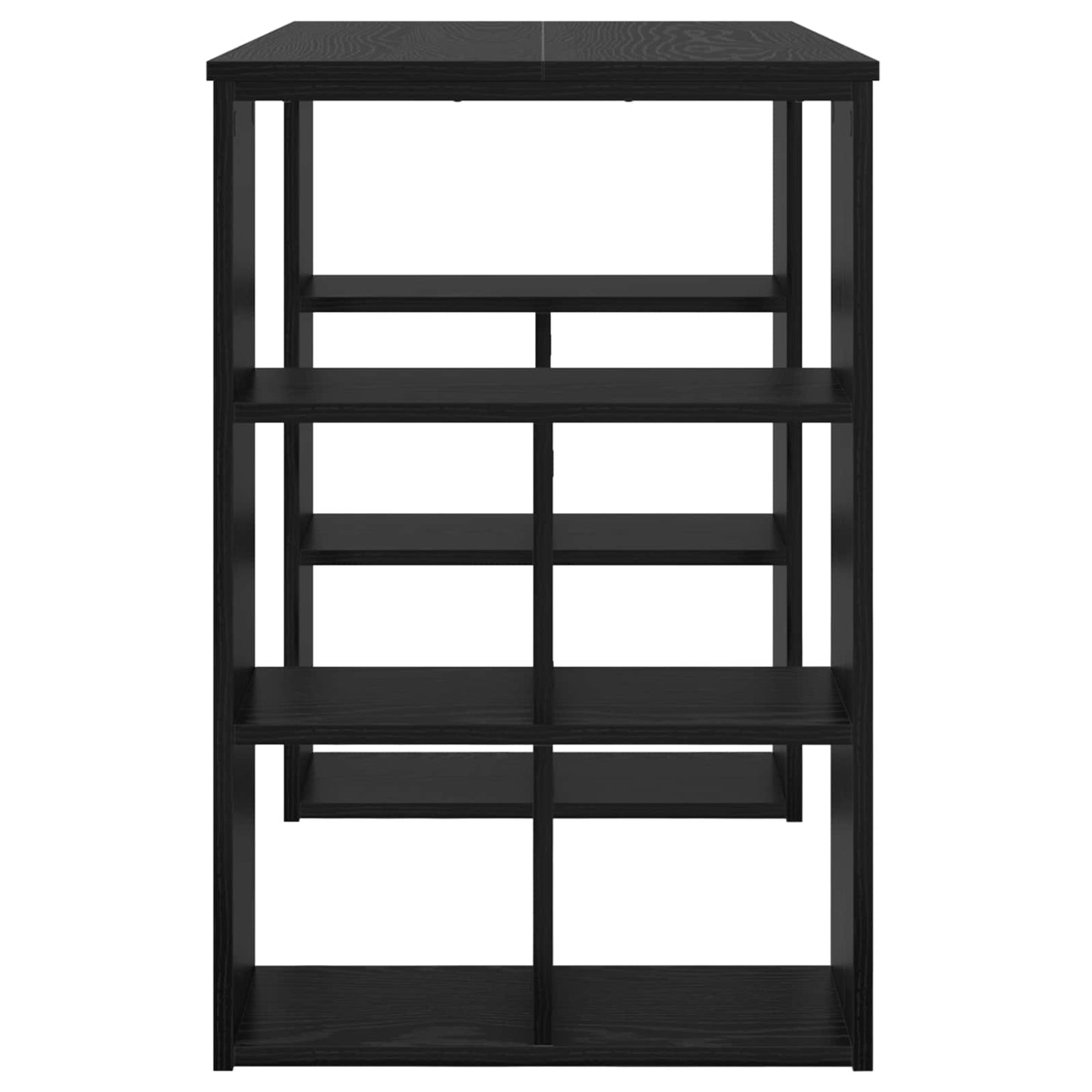 Bureau met plank Zwart Eiken 90 x 50 x 75 cm Bewerkt hout is nu te koop bij PeponiXL, paradijselijk wonen!