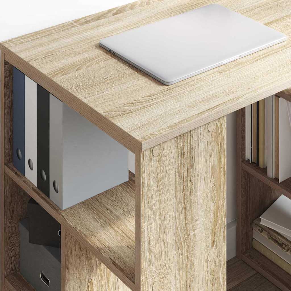 Bureau met plank Sonoma Eiken 90 x 50 x 75 cm Bewerkt hout is nu te koop bij PeponiXL, paradijselijk wonen!
