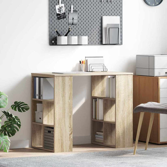 Bureau met plank Sonoma Eiken 90 x 50 x 75 cm Bewerkt hout is nu te koop bij PeponiXL, paradijselijk wonen!
