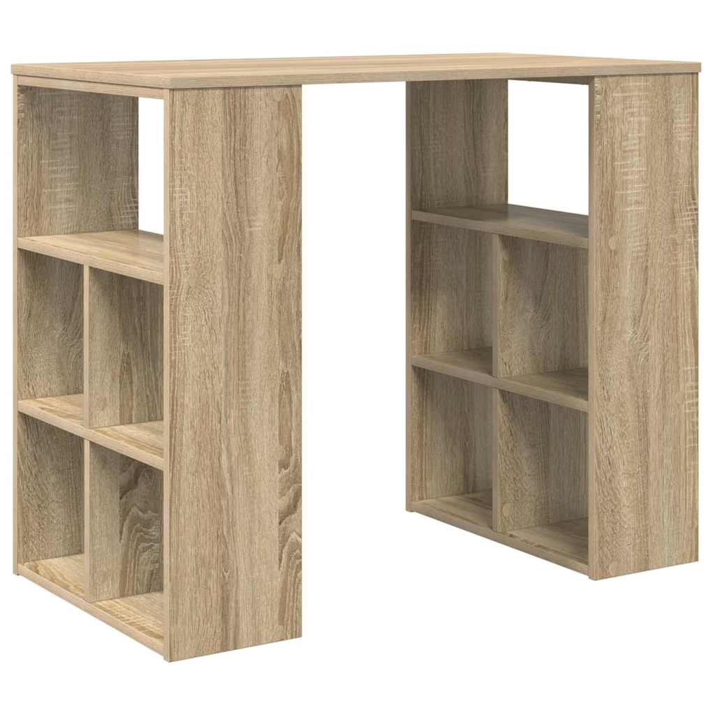 Bureau met plank Sonoma Eiken 90 x 50 x 75 cm Bewerkt hout is nu te koop bij PeponiXL, paradijselijk wonen!