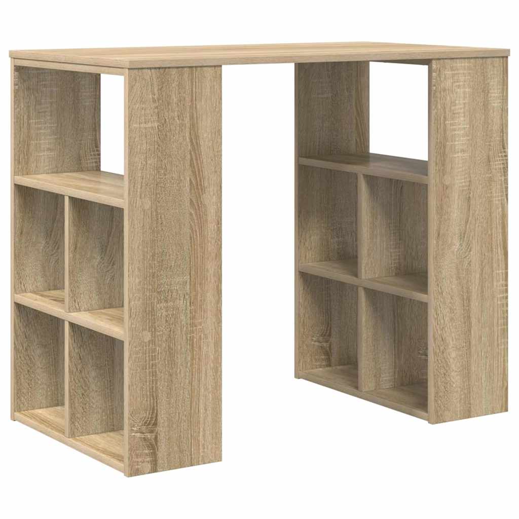 Bureau met plank Sonoma Eiken 90 x 50 x 75 cm Bewerkt hout is nu te koop bij PeponiXL, paradijselijk wonen!