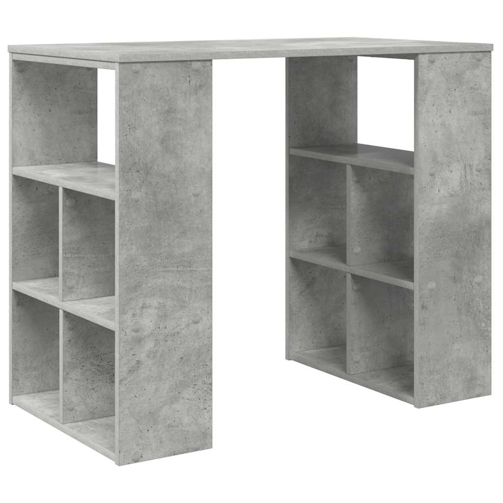 Bureau met plank Beton Grijs 90 x 50 x 75 cm Bewerkt hout is nu te koop bij PeponiXL, paradijselijk wonen!