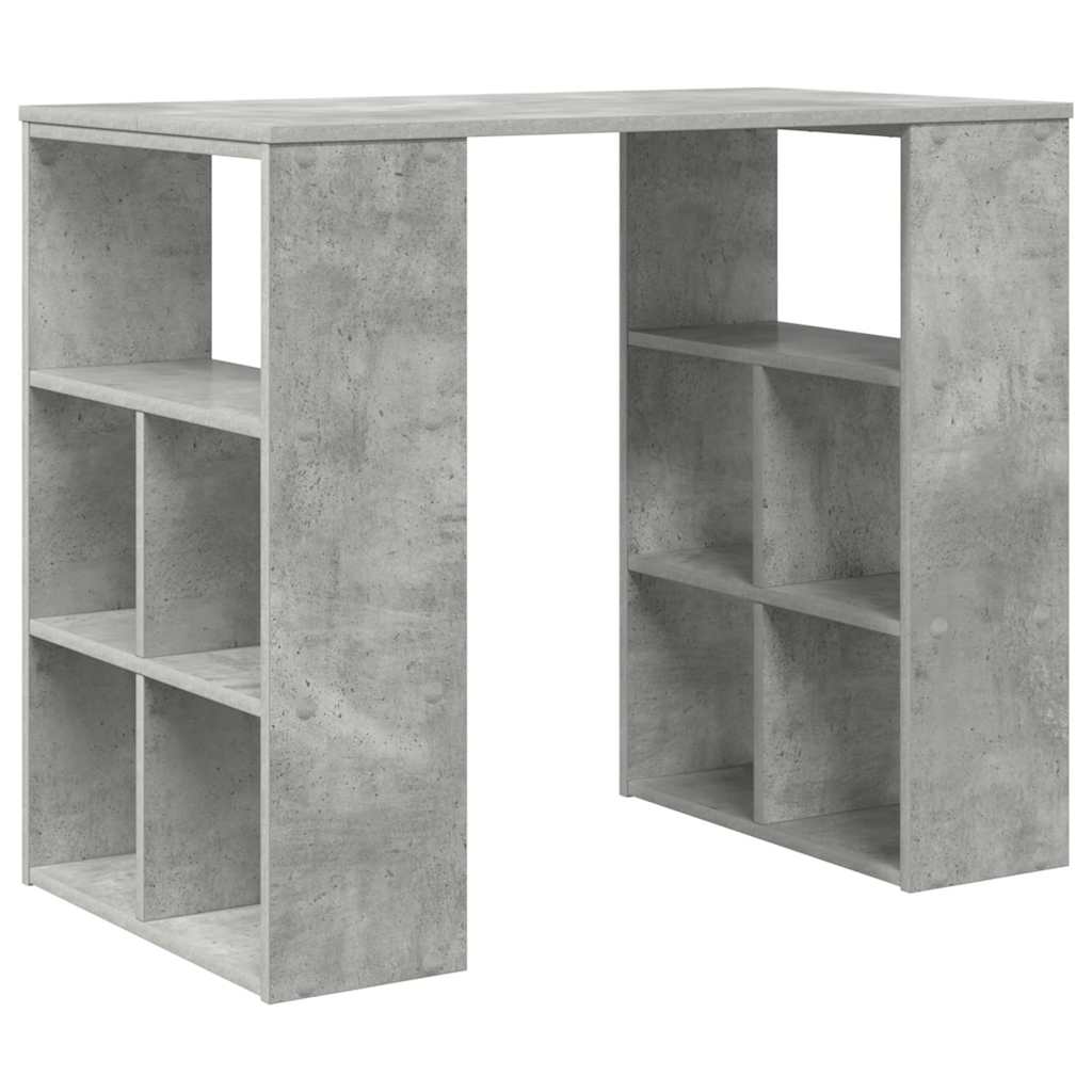 Bureau met plank Beton Grijs 90 x 50 x 75 cm Bewerkt hout is nu te koop bij PeponiXL, paradijselijk wonen!