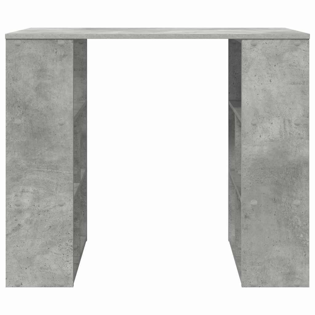 Bureau met plank Beton Grijs 90 x 50 x 75 cm Bewerkt hout is nu te koop bij PeponiXL, paradijselijk wonen!