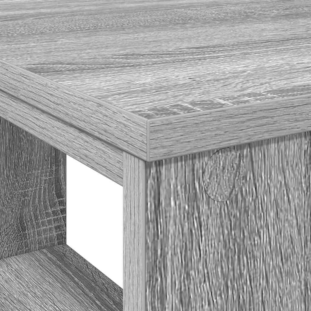 Bureau met plank Grijs Sonoma 90 x 50 x 75 cm Bewerkt hout is nu te koop bij PeponiXL, paradijselijk wonen!