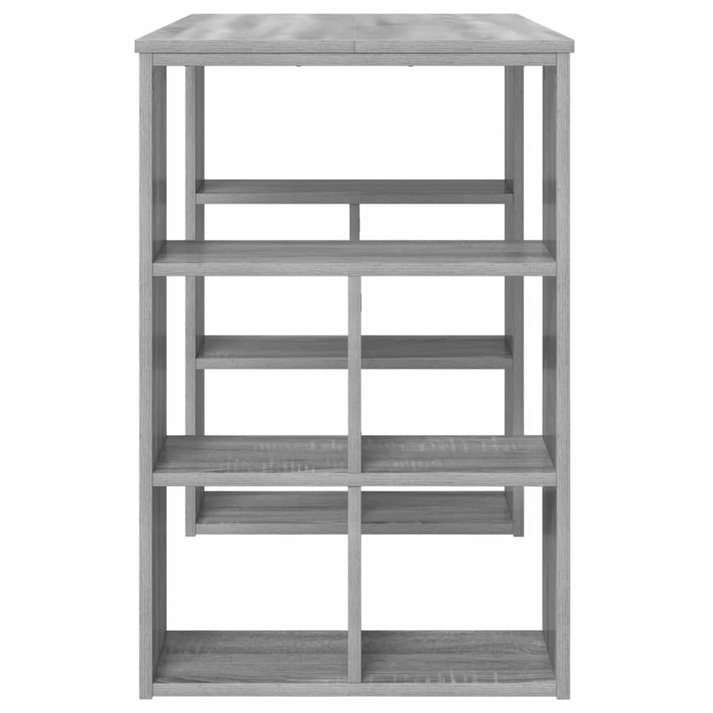Bureau met plank Grijs Sonoma 90 x 50 x 75 cm Bewerkt hout is nu te koop bij PeponiXL, paradijselijk wonen!
