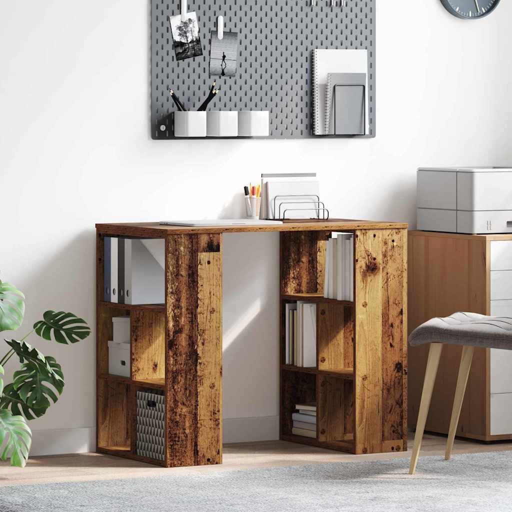 Bureau met plank Oud Hout 90 x 50 x 75 cm Bewerkt hout is nu te koop bij PeponiXL, paradijselijk wonen!