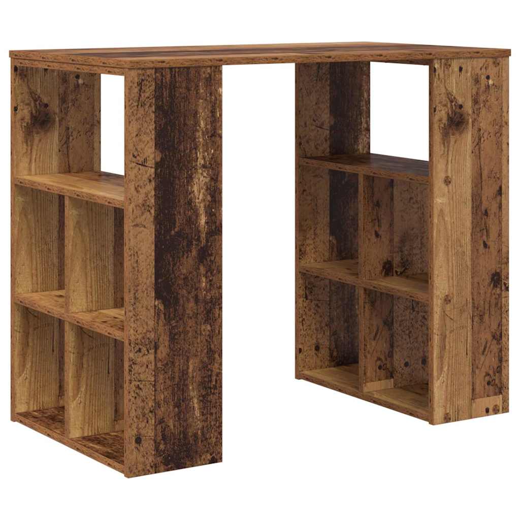 Bureau met plank Oud Hout 90 x 50 x 75 cm Bewerkt hout is nu te koop bij PeponiXL, paradijselijk wonen!