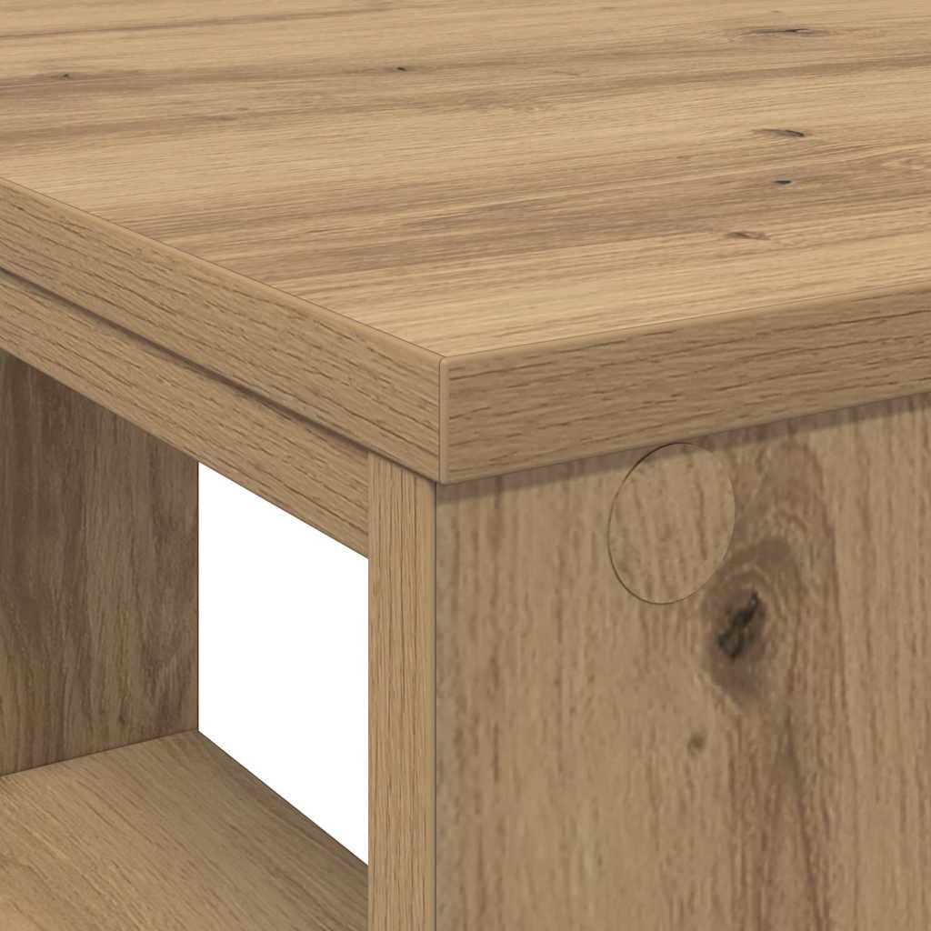 Bureau met plank Artisan Eiken 90 x 50 x 75 cm Bewerkt hout is nu te koop bij PeponiXL, paradijselijk wonen!