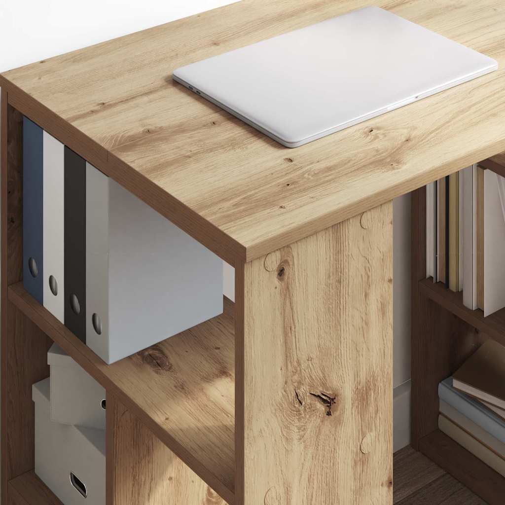 Bureau met plank Artisan Eiken 90 x 50 x 75 cm Bewerkt hout is nu te koop bij PeponiXL, paradijselijk wonen!