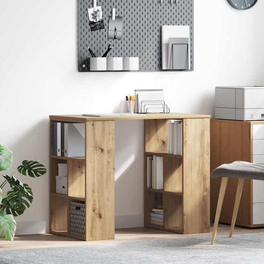 Bureau met plank Artisan Eiken 90 x 50 x 75 cm Bewerkt hout is nu te koop bij PeponiXL, paradijselijk wonen!
