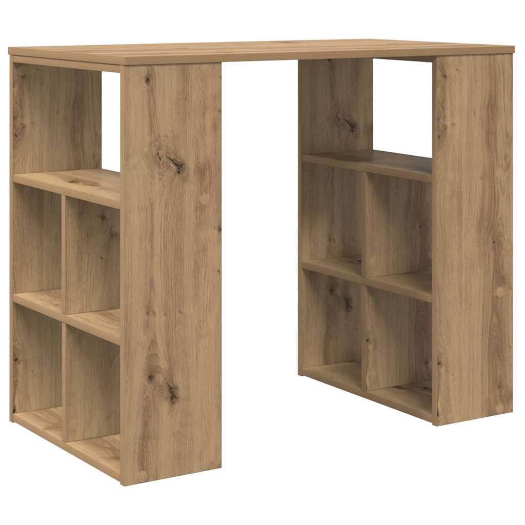 Bureau met plank Artisan Eiken 90 x 50 x 75 cm Bewerkt hout is nu te koop bij PeponiXL, paradijselijk wonen!