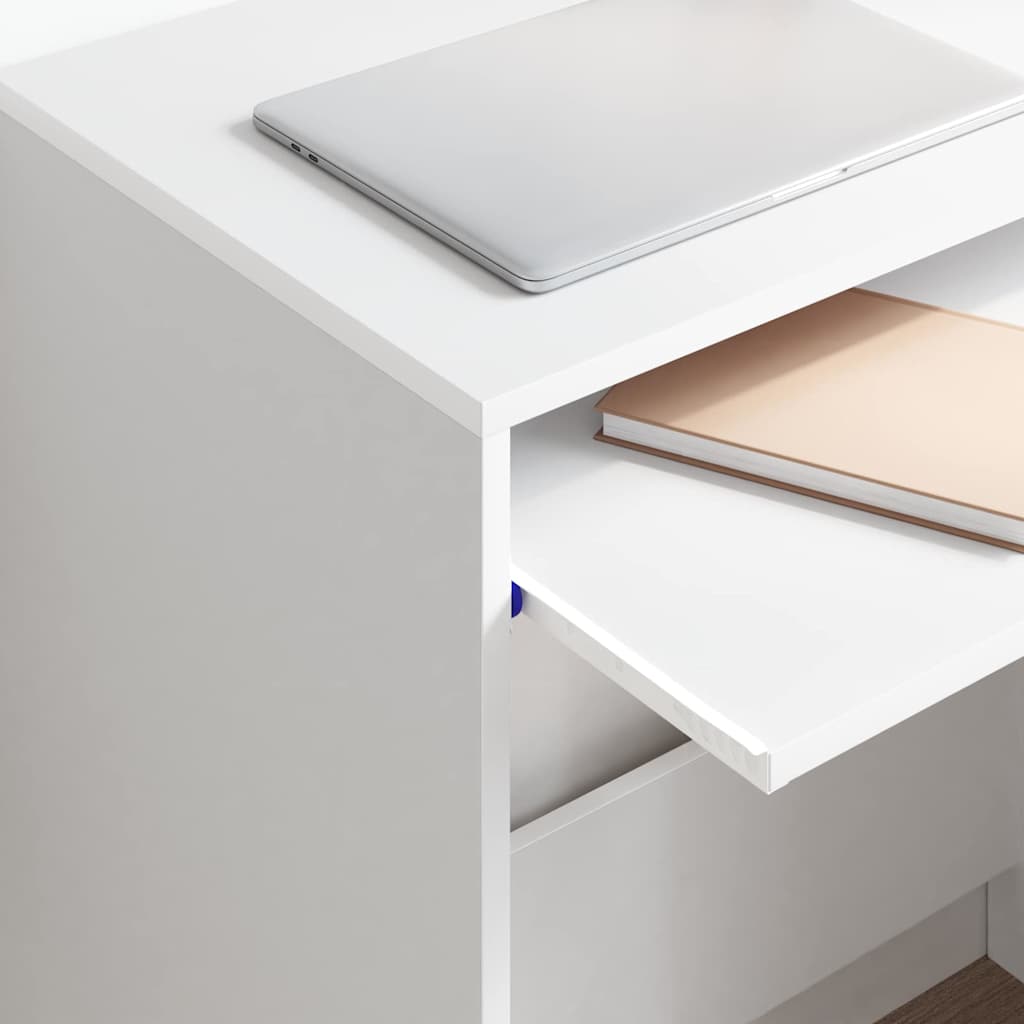 Bureau met lade met opslag Wit 77.5 x 43 x 79 cm Bewerkt hout is nu te koop bij PeponiXL, paradijselijk wonen!