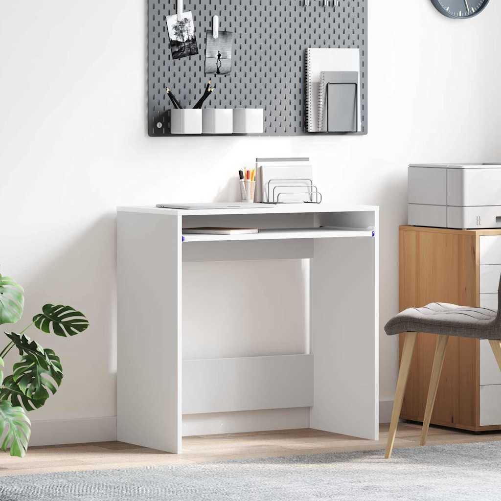 Bureau met lade met opslag Wit 77.5 x 43 x 79 cm Bewerkt hout is nu te koop bij PeponiXL, paradijselijk wonen!