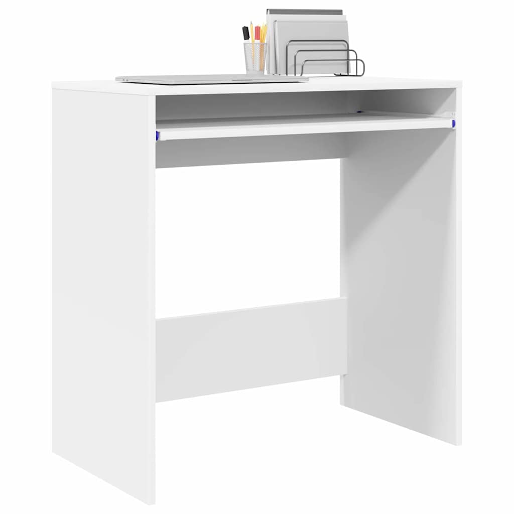 Bureau met lade met opslag Wit 77.5 x 43 x 79 cm Bewerkt hout is nu te koop bij PeponiXL, paradijselijk wonen!