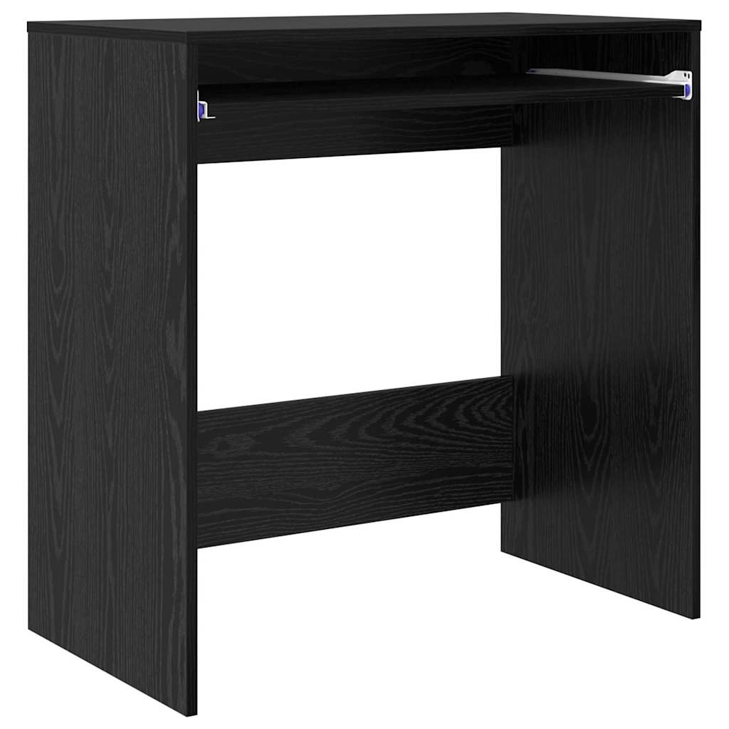 Bureau met lade Zwart Eiken 77.5 x 43 x 79 cm Bewerkt hout is nu te koop bij PeponiXL, paradijselijk wonen!