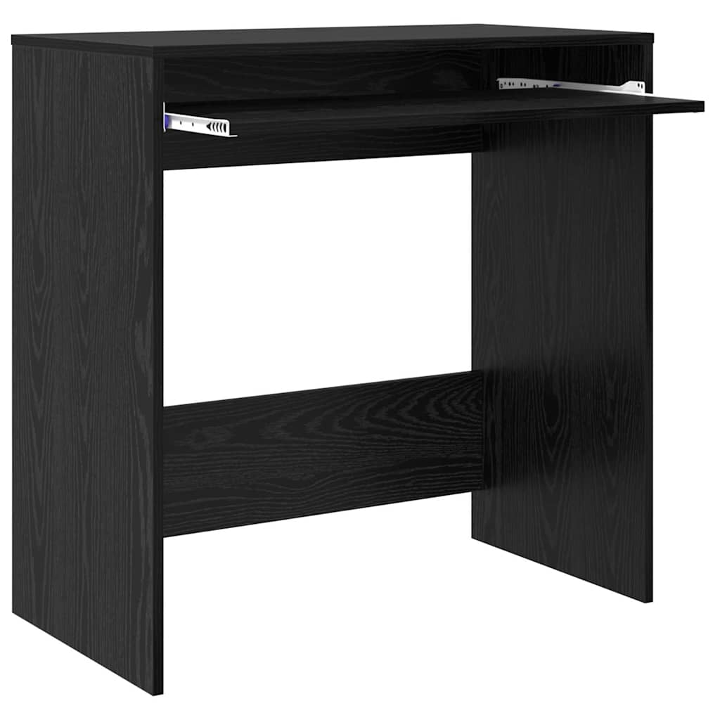 Bureau met lade Zwart Eiken 77.5 x 43 x 79 cm Bewerkt hout is nu te koop bij PeponiXL, paradijselijk wonen!