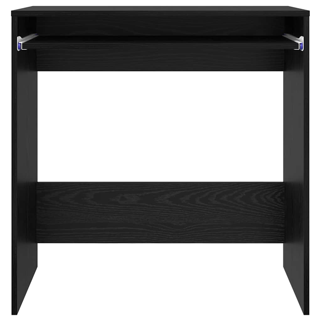 Bureau met lade Zwart Eiken 77.5 x 43 x 79 cm Bewerkt hout is nu te koop bij PeponiXL, paradijselijk wonen!