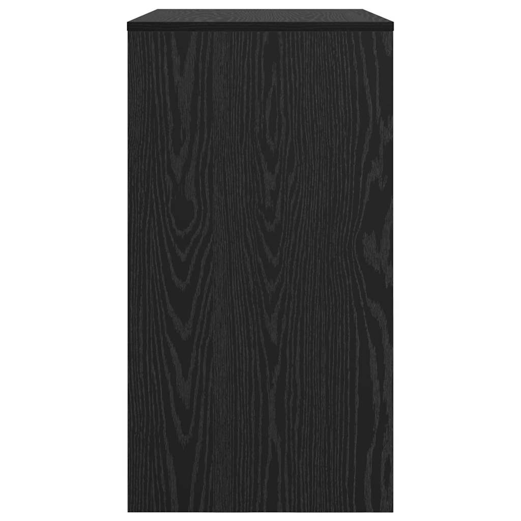 Bureau met lade Zwart Eiken 77.5 x 43 x 79 cm Bewerkt hout is nu te koop bij PeponiXL, paradijselijk wonen!